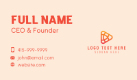 Orange Media Player Business Card Design