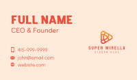 Orange Media Player Business Card Image Preview