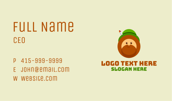 Irish Leprechaun Mascot Business Card Design Image Preview