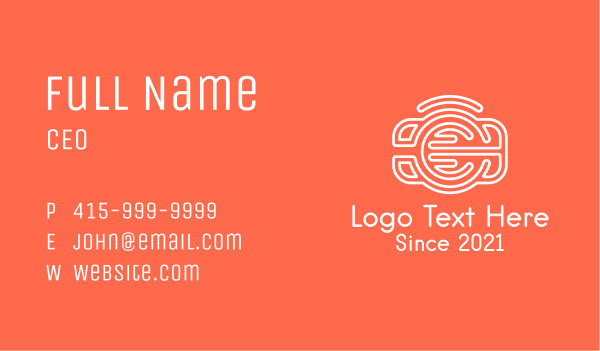 Minimalist Digital Camera Business Card Design Image Preview