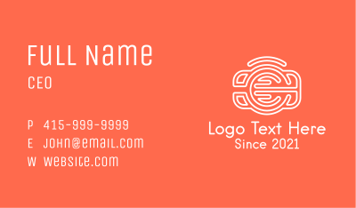 Minimalist Digital Camera Business Card Image Preview