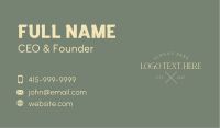 Elegant Premium Business Wordmark Business Card Design