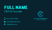 Digital Gradient Letter C Business Card Image Preview