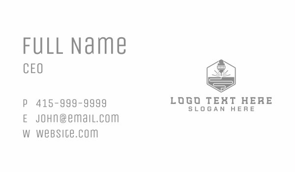 CNC Laser Machinery Business Card Design Image Preview