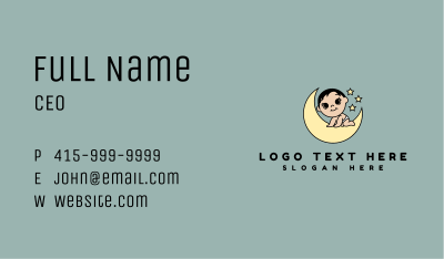 Cute Nighttime Baby Business Card Image Preview