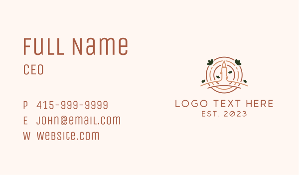Brown Nature Candle Business Card Design Image Preview