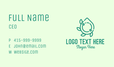 Green Organic Liquid Soap Cycle Business Card Image Preview