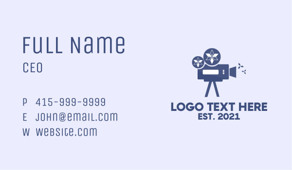 Winter Film Cinematography Business Card Design Image Preview