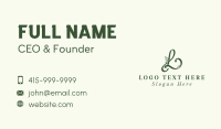 Organic Leaves Letter L Business Card Image Preview