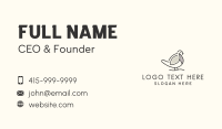 Gray Robin Bird Business Card Preview