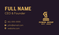 Gold Chess Piece  Business Card Image Preview