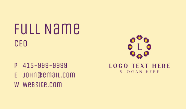 Feminine Floral Letter  Business Card Design Image Preview