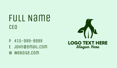Natural Eco Penguin Business Card Image Preview