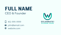 Generic Green Letter W Business Card Image Preview