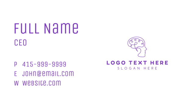 Brain Mind Counseling Business Card Design Image Preview