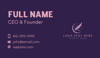 Author Feather Quill Business Card Design