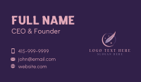 Author Feather Quill Business Card Image Preview