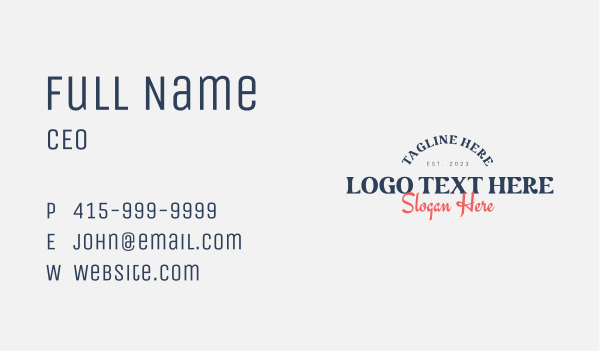Generic Rustic Type Business Card Design Image Preview