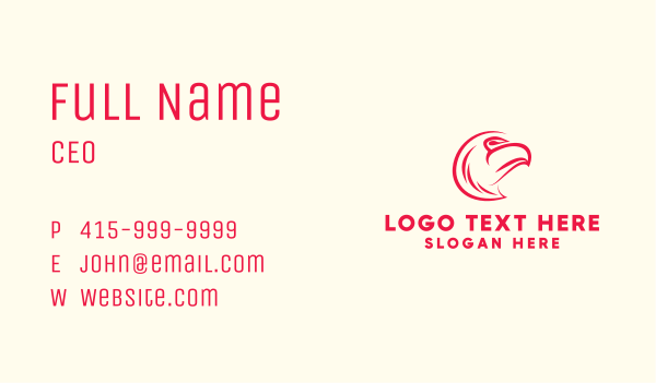 Red Eagle Business Card Design Image Preview
