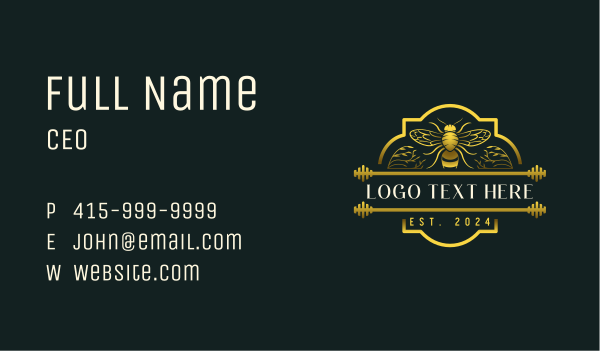 Organic Honey Bee Business Card Design Image Preview