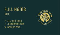 Round Golden Tree Business Card Image Preview