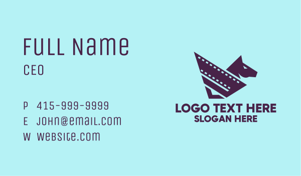 Entertainment Horse Film  Business Card Design Image Preview