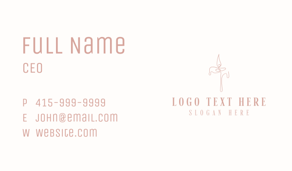 Candle Artisanal Decor Business Card Design Image Preview