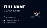 Silhouette Viking Warrior Business Card Image Preview