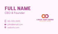 Hexagonal Loop Startup Business Card Image Preview