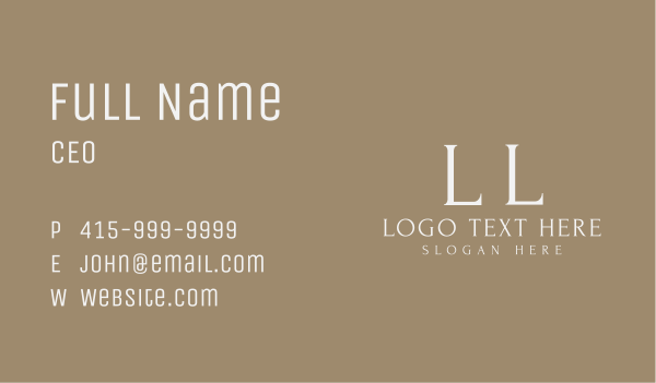 Elegant Feminine Cosmetics Lettermark Business Card Design Image Preview