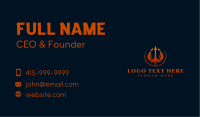 Flaming Hot Trident  Business Card Design