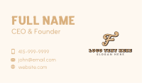 Stylish Fashion Studio Letter F Business Card Image Preview