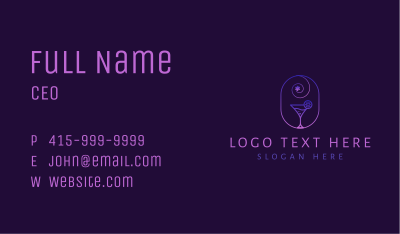 Cocktail Night Club Business Card Image Preview