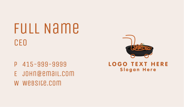 Noodle Food Delivery Business Card Design Image Preview