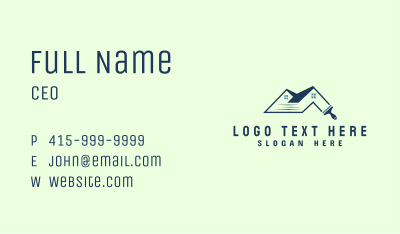 House Roof Paint Brush Business Card Image Preview