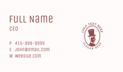 Gentleman Tailor Top Hat Business Card Image Preview