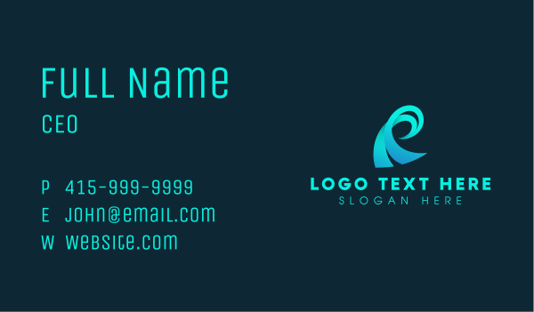 Water Wave Ocean Business Card Design Image Preview