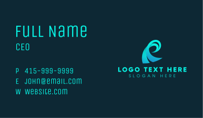 Water Wave Ocean Business Card Image Preview