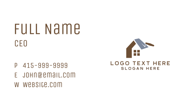 House Trowel Renovation Business Card Design Image Preview