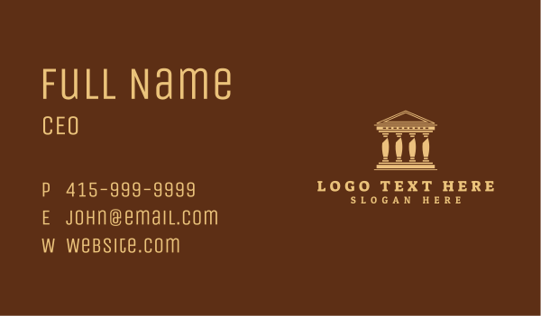 Parthenon Tourism Structure   Business Card Design Image Preview