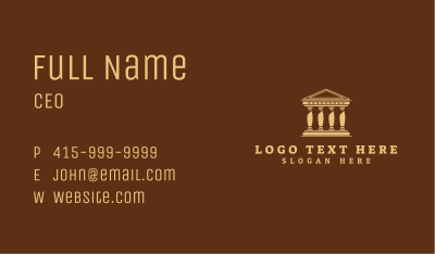 Parthenon Tourism Structure   Business Card Image Preview