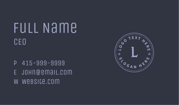 Circle Grunge Company Business Card Design Image Preview