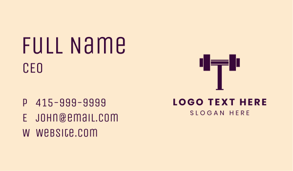 Barbell Fitness Fitness Business Card Design Image Preview