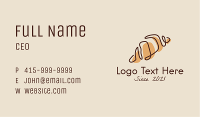 French Croissant Bread Business Card Image Preview