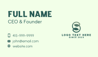 Sustainable Leaf Letter S Business Card Image Preview