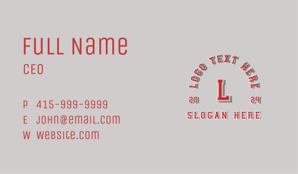 Bold Sporty Lettermark Business Card Design Image Preview