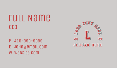 Bold Sporty Lettermark Business Card Image Preview