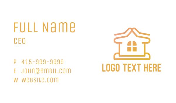 Simple Home Construction  Business Card Design Image Preview