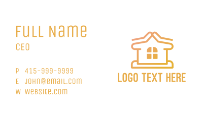Simple Home Construction  Business Card Image Preview