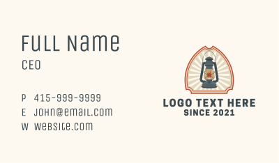 Camping Lamp Equipment Business Card